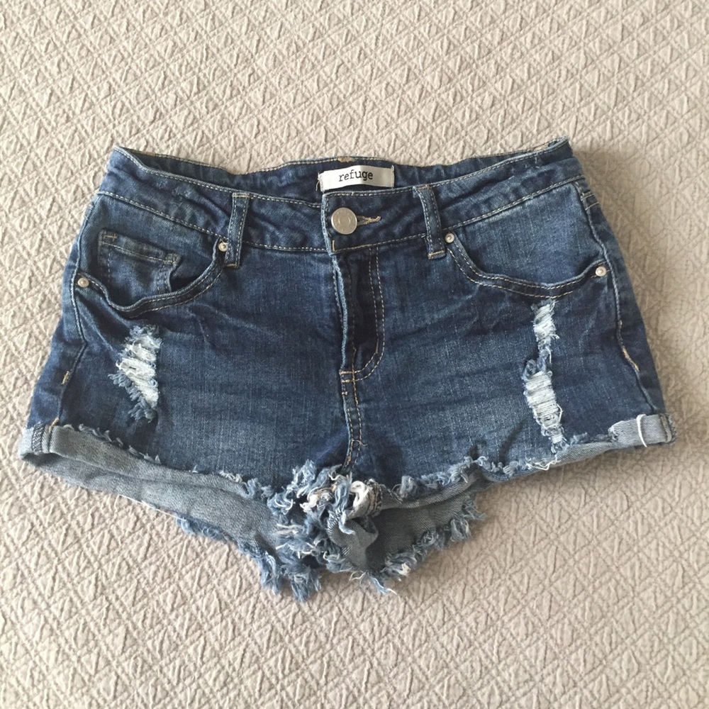Refuge Distressed Denim Cut Offs